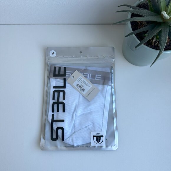 ST33LE - White Nylon Elastane Diamond Mesh Jockstrap (M) - Picture 5 of 7